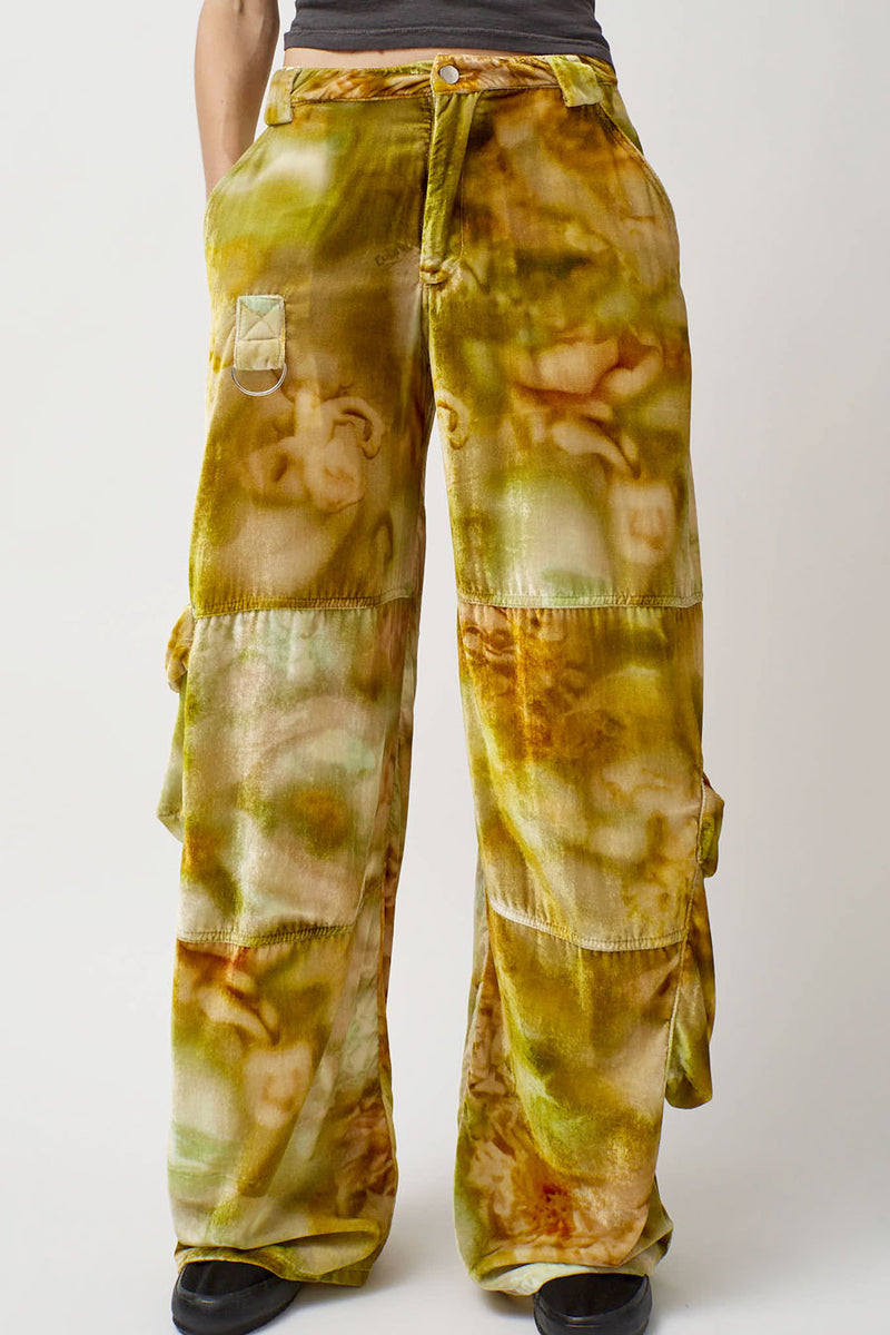 Collina Strada Lawn Cargo Pant in Sage Molten Floral