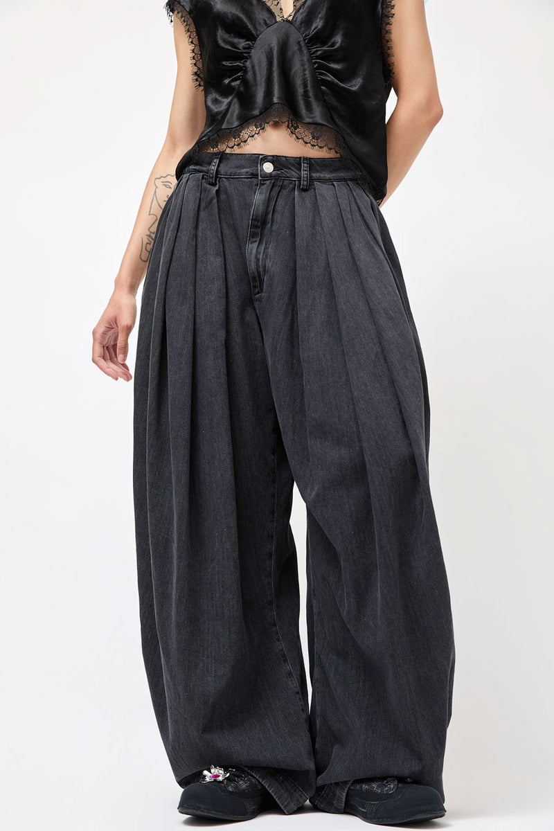 Collina Strada Lightweight Denim Simone Pant in Charcoal