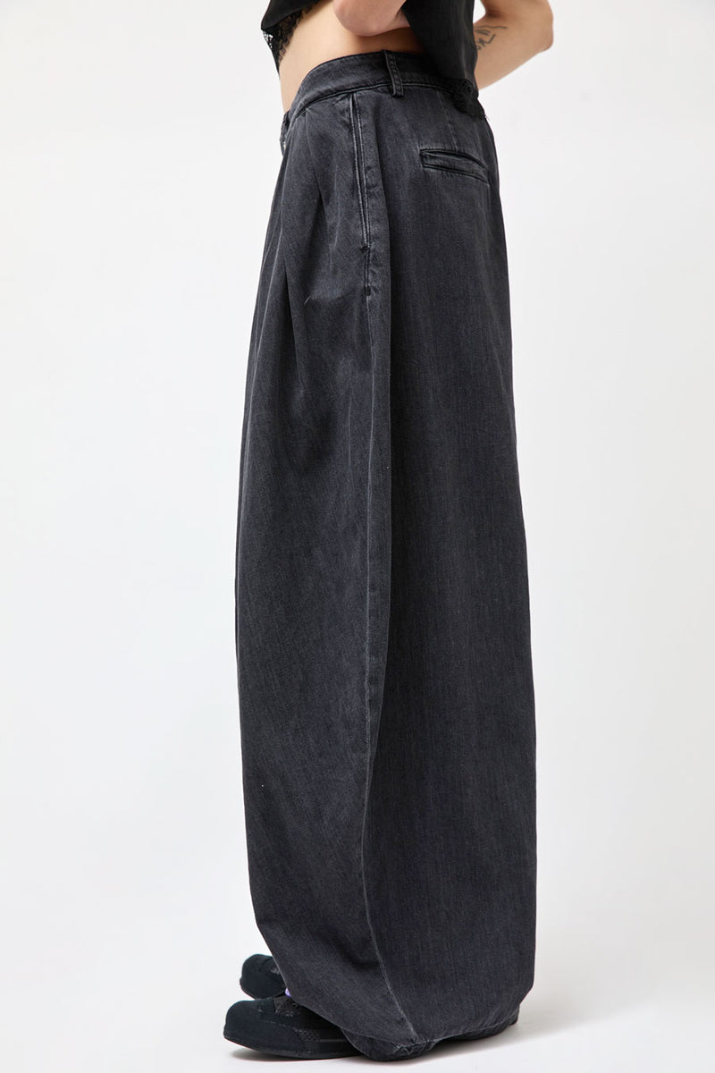 Collina Strada Lightweight Denim Simone Pant in Charcoal