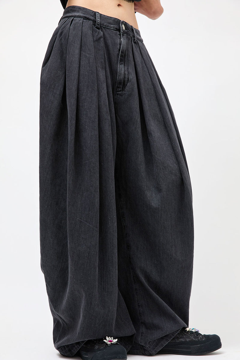 Collina Strada Lightweight Denim Simone Pant in Charcoal
