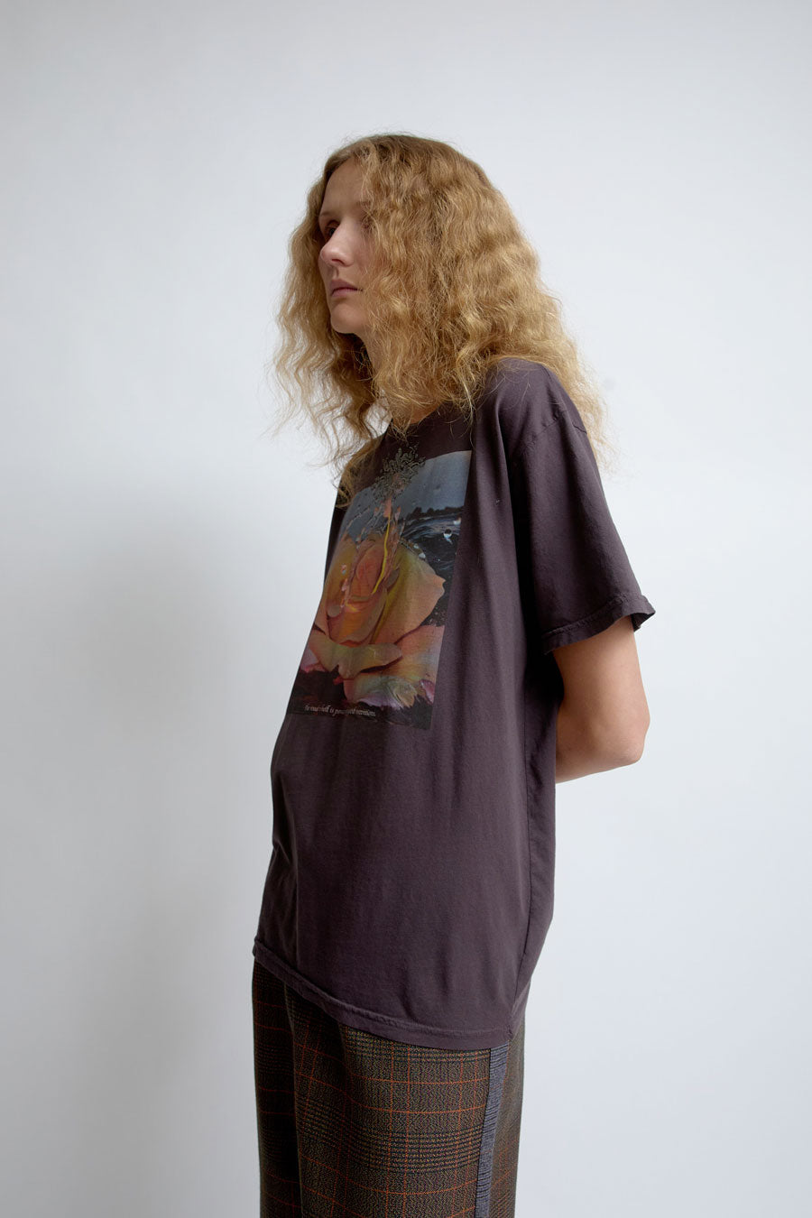 Collina Strada Rhinestone Graphic Tee in Charcoal Intentions