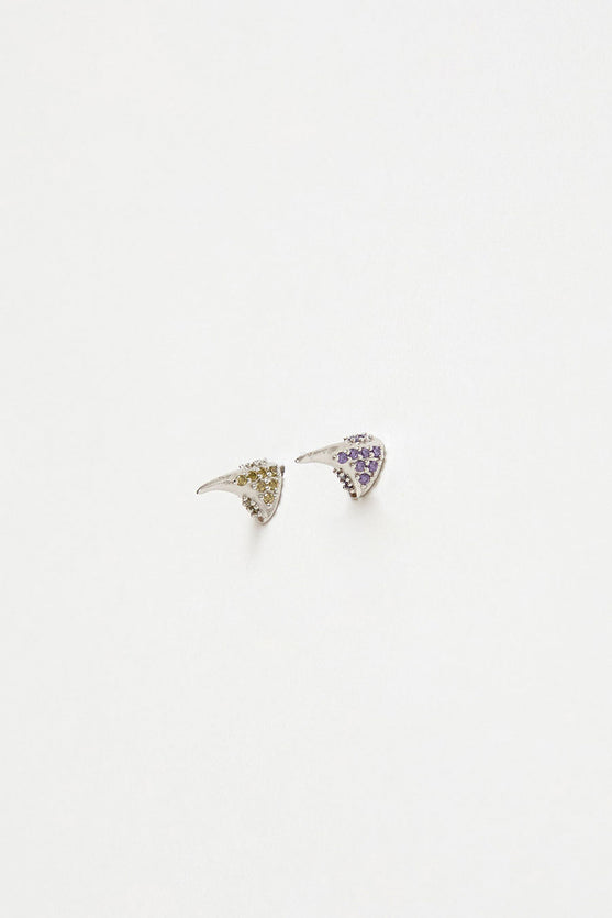 Collina Strada Rhinestone Studs in Amethyst Soft Yellow