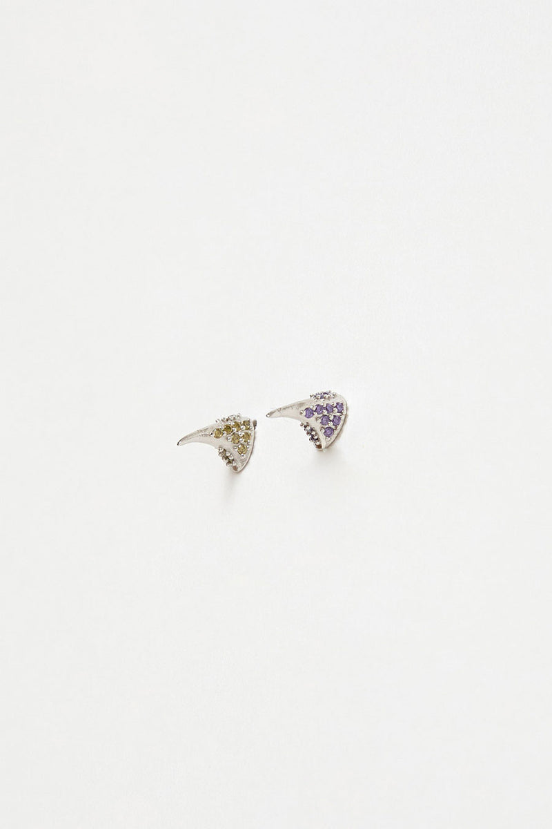 Collina Strada Rhinestone Studs in Amethyst Soft Yellow