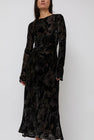 Collina Strada Yuri Dress in Black Watercolor Roses