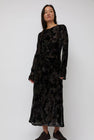 Collina Strada Yuri Dress in Black Watercolor Roses