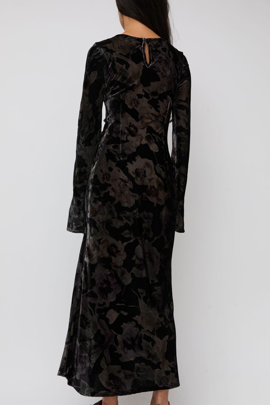 Collina Strada Yuri Dress in Black Watercolor Roses