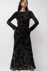 Collina Strada Yuri Dress in Black Watercolor Roses