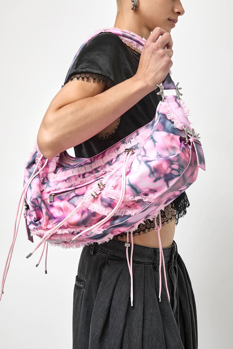 Collina Strada x Stand Oil Star Mushy Bag in Pink Barbed Floral
