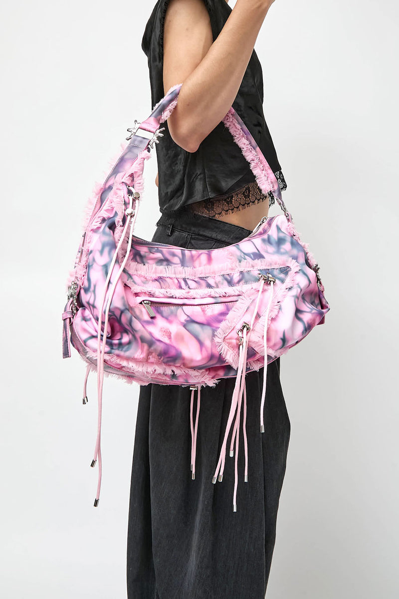 Collina Strada x Stand Oil Star Mushy Bag in Pink Barbed Floral