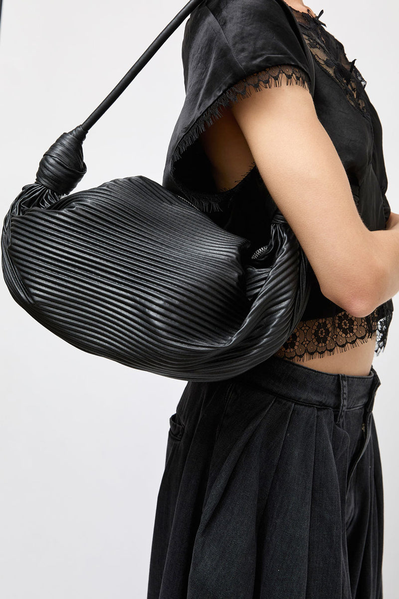 Collina Strada x Stand Oil Wave Knot Bag in Black