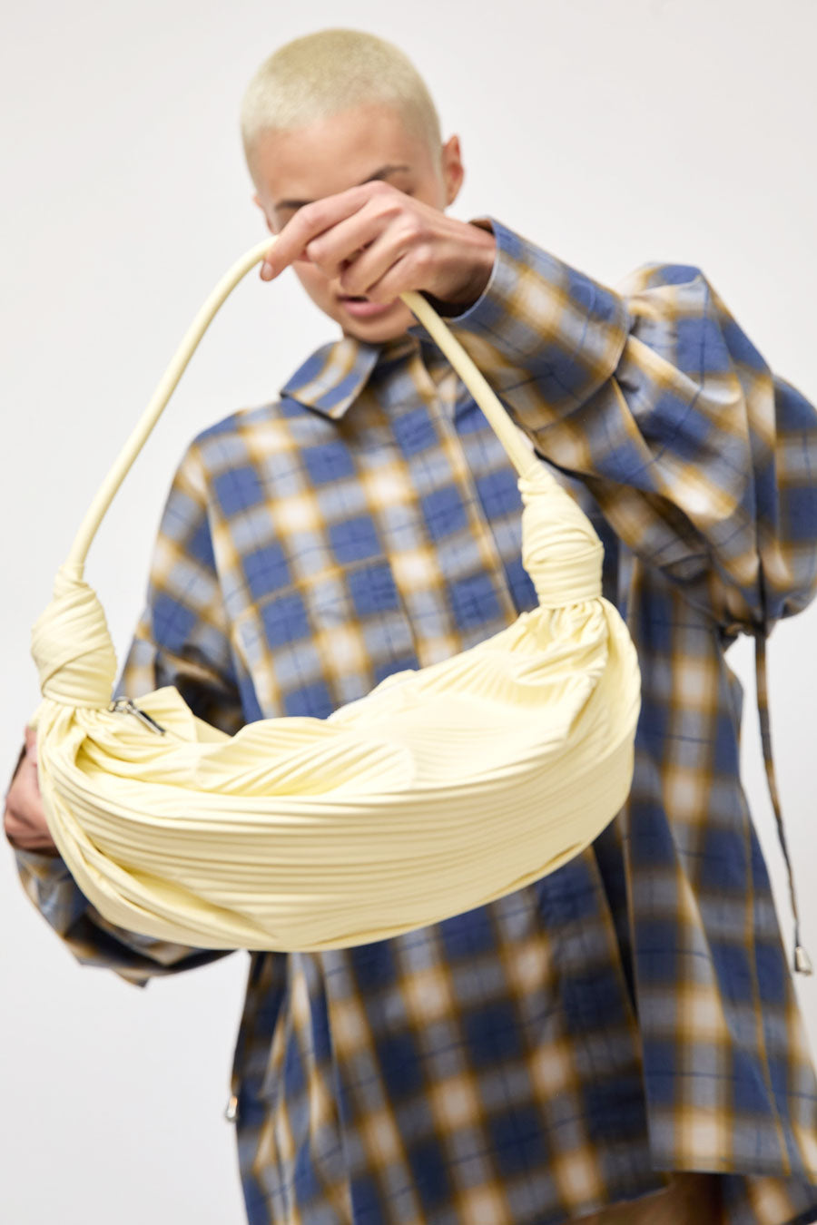 Collina Strada x Stand Oil Wave Knot Bag in Butter