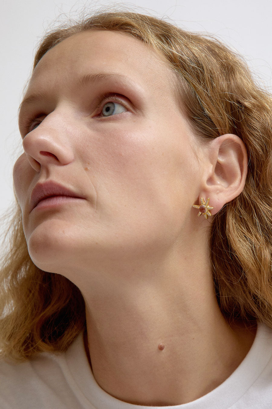 Collina Strada Aster Earrings in Gold Clear