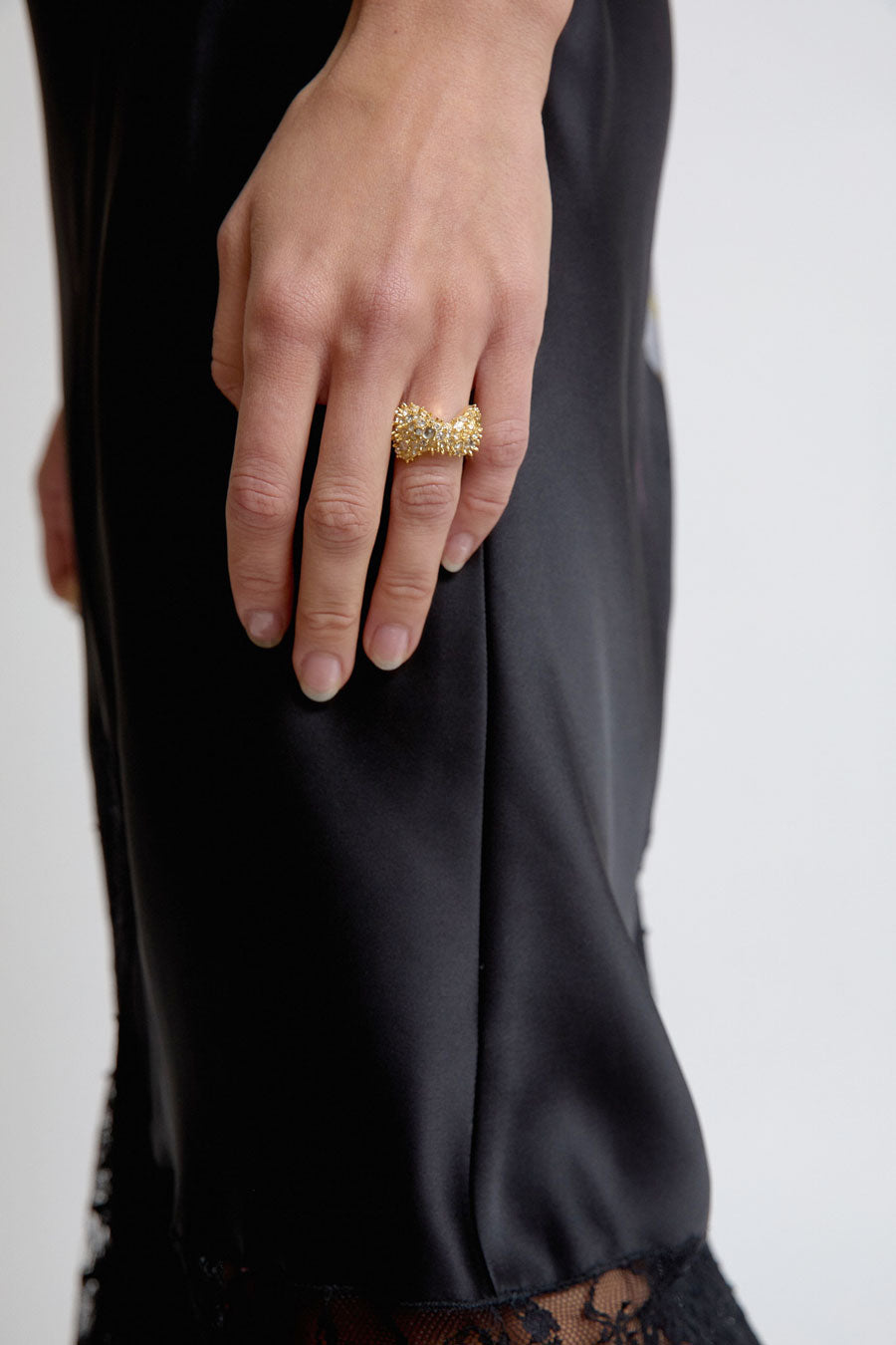 Collina Strada Bat Spike Ring in Gold