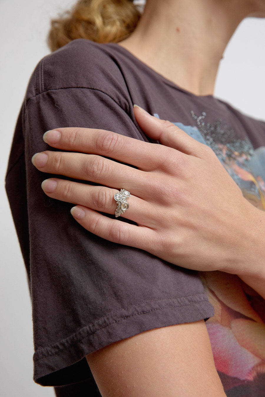 Collina Strada Florence Spike Ring in Silver