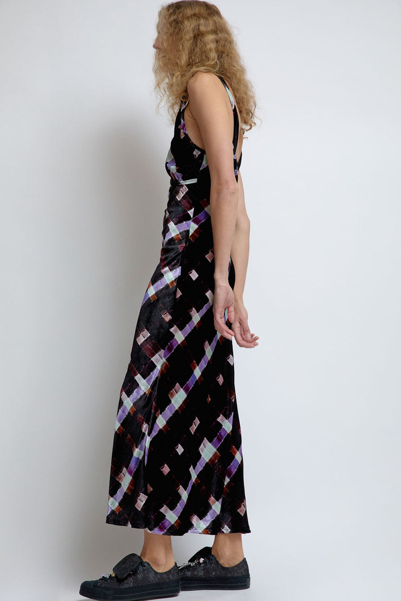 Collina Strada Jacqueline Dress in Chocolate Painted Plaid