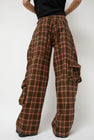 Collina Strada Lawn Cargo in Pink Brown Plaid