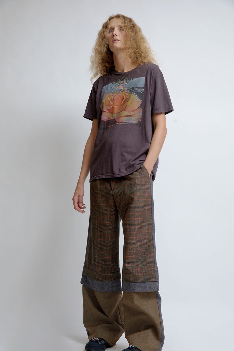 Collina Strada Rhinestone Graphic Tee in Charcoal Intentions