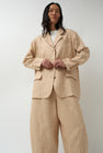 CORDERA Linen Oversized Blazer in Melange