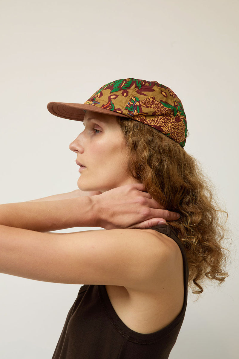DECHO Cotton Cap in Brown Print