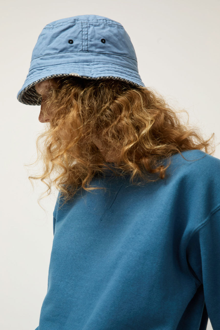 DECHO Quilted Reversible Bucket Hat in Gray and Black