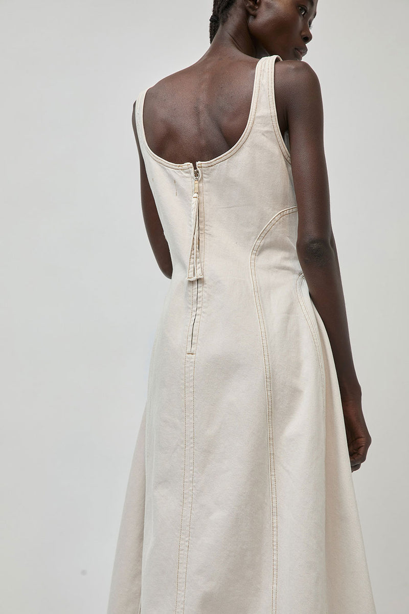 Dala Cocoon Bustier Dress in Salt