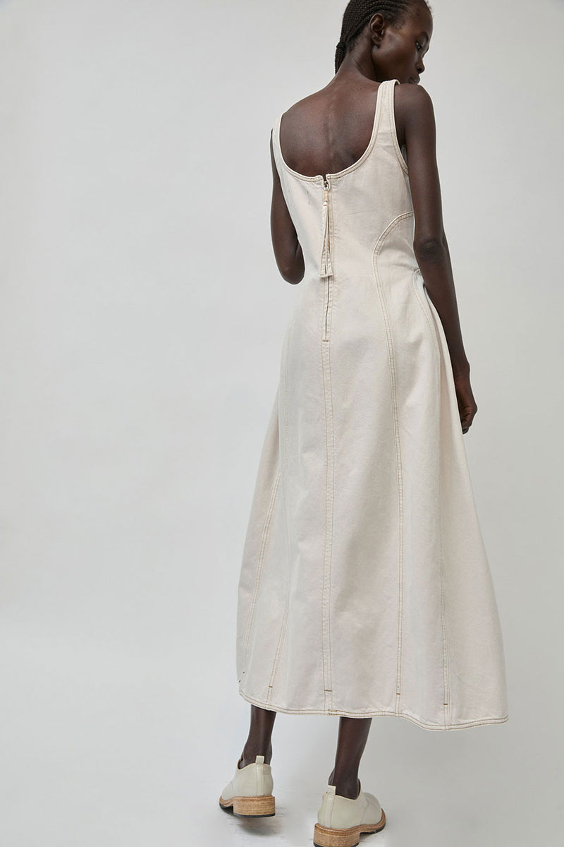 Dala Cocoon Bustier Dress in Salt
