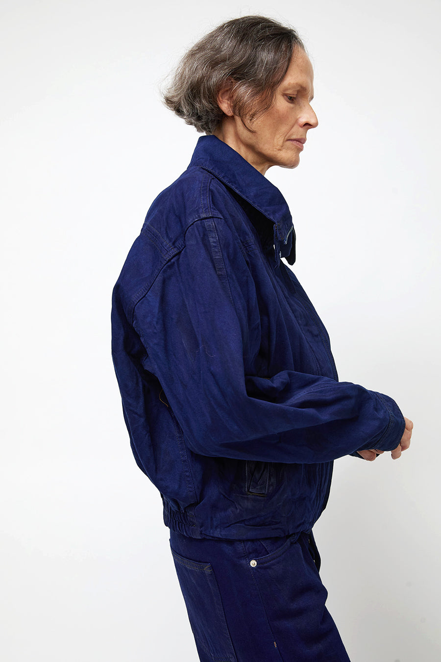 Dala Funnel Jacket in Deep Sea Crackle