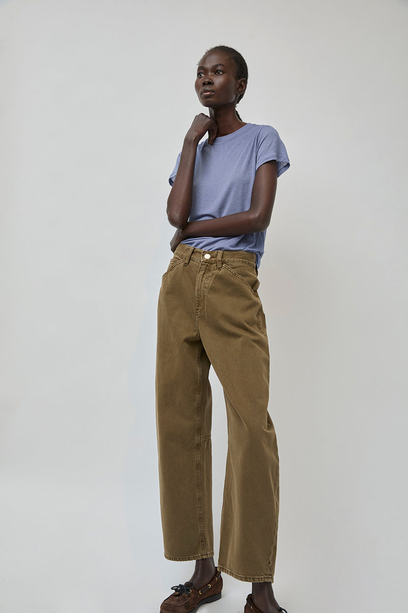 Dala Lido Ankle Jean in Dark Olive