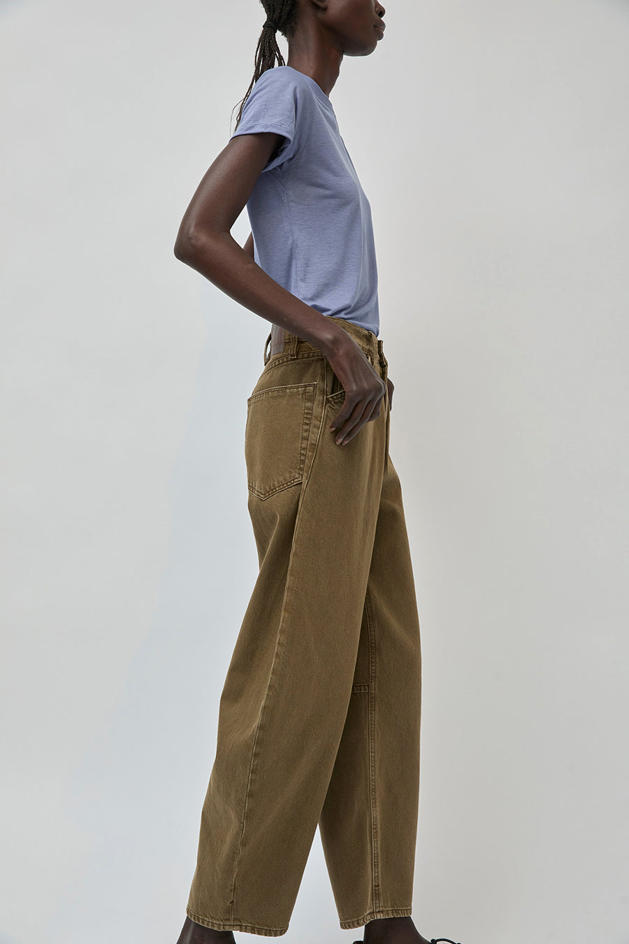 Dala Lido Ankle Jean in Dark Olive