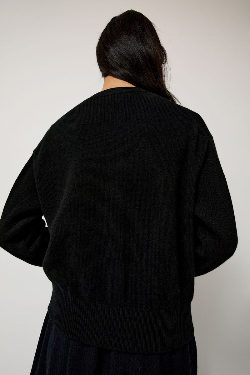 &Daughter Ada Crewneck Cardigan in Black