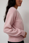 &Daughter Ada Crewneck Cardigan in Pink