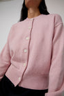 &Daughter Ada Crewneck Cardigan in Pink