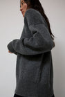 &Daughter Balla Slouch V Neck Sweater in Derby Grey