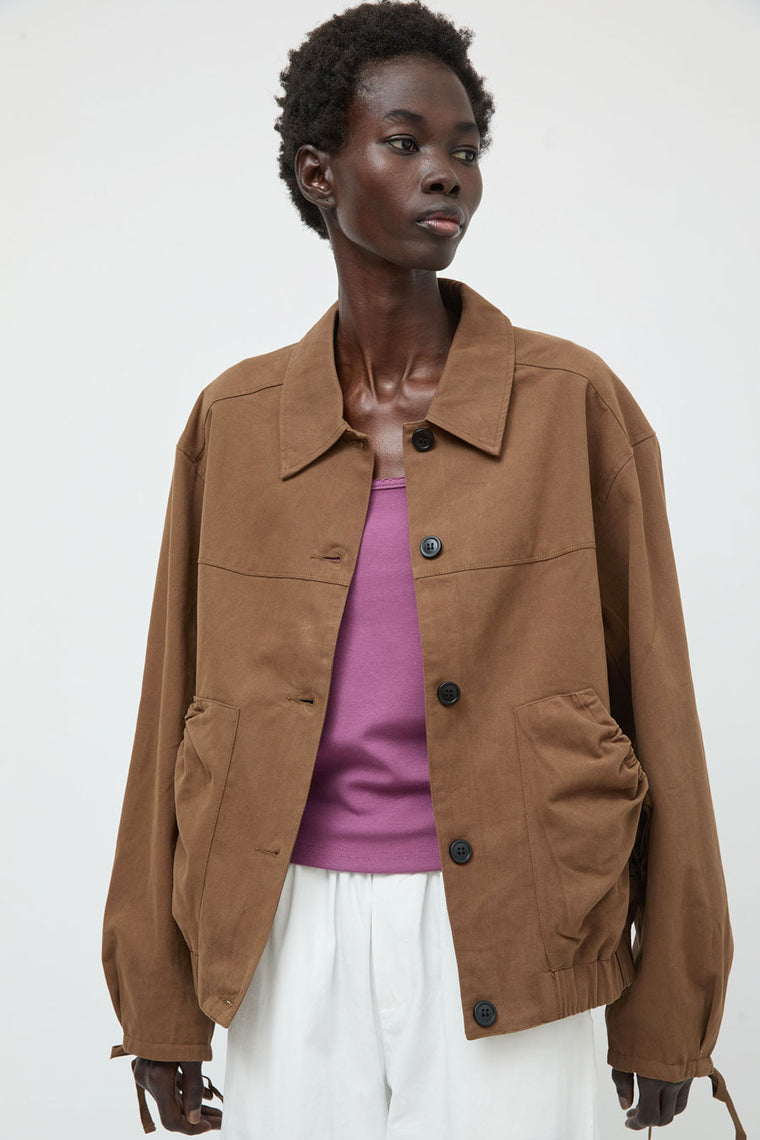 Deiji Studios Button Up Jacket in Brown