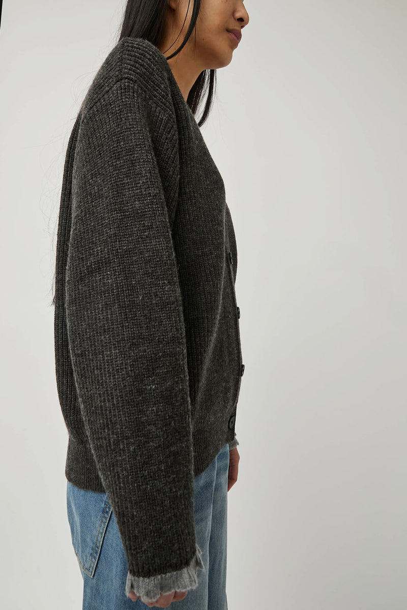 Deiji Studios Flounce Cardigan in Charcoal