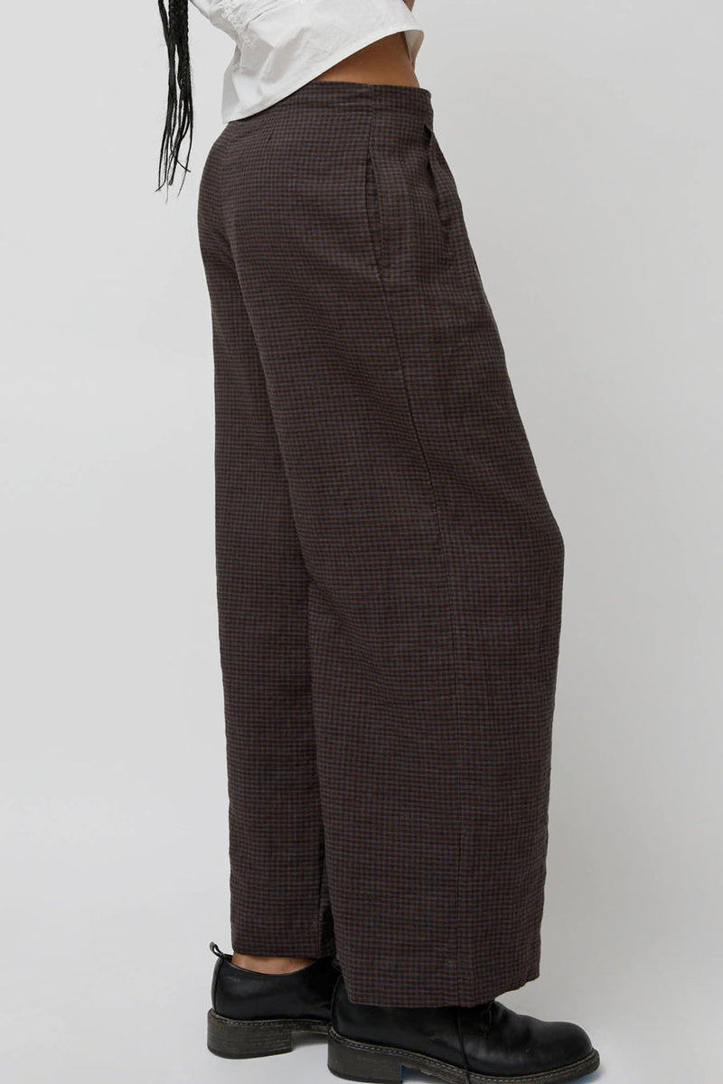 Deiji Studios Fold Pant in Slate Check