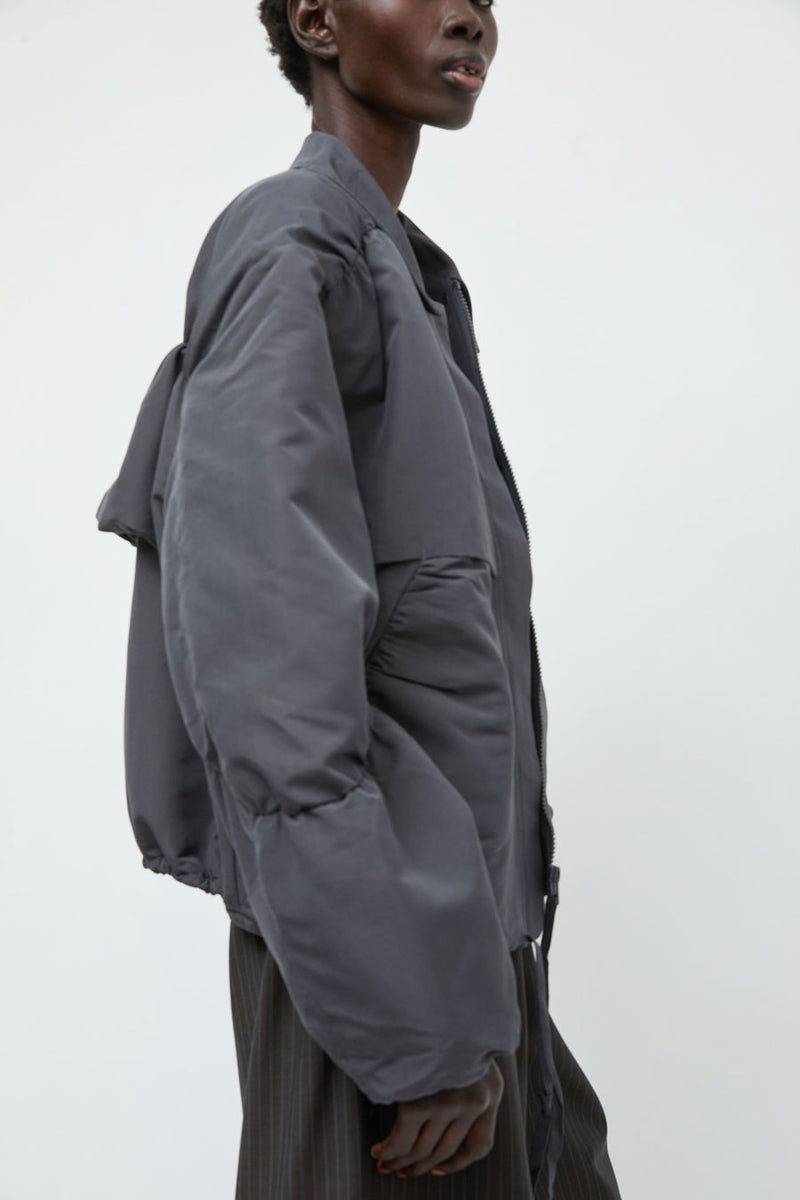 Deiji Studios Gathered Jacket in Slate