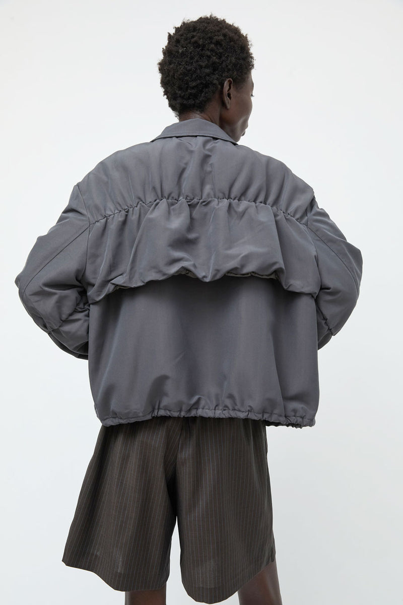 Deiji Studios Gathered Jacket in Slate