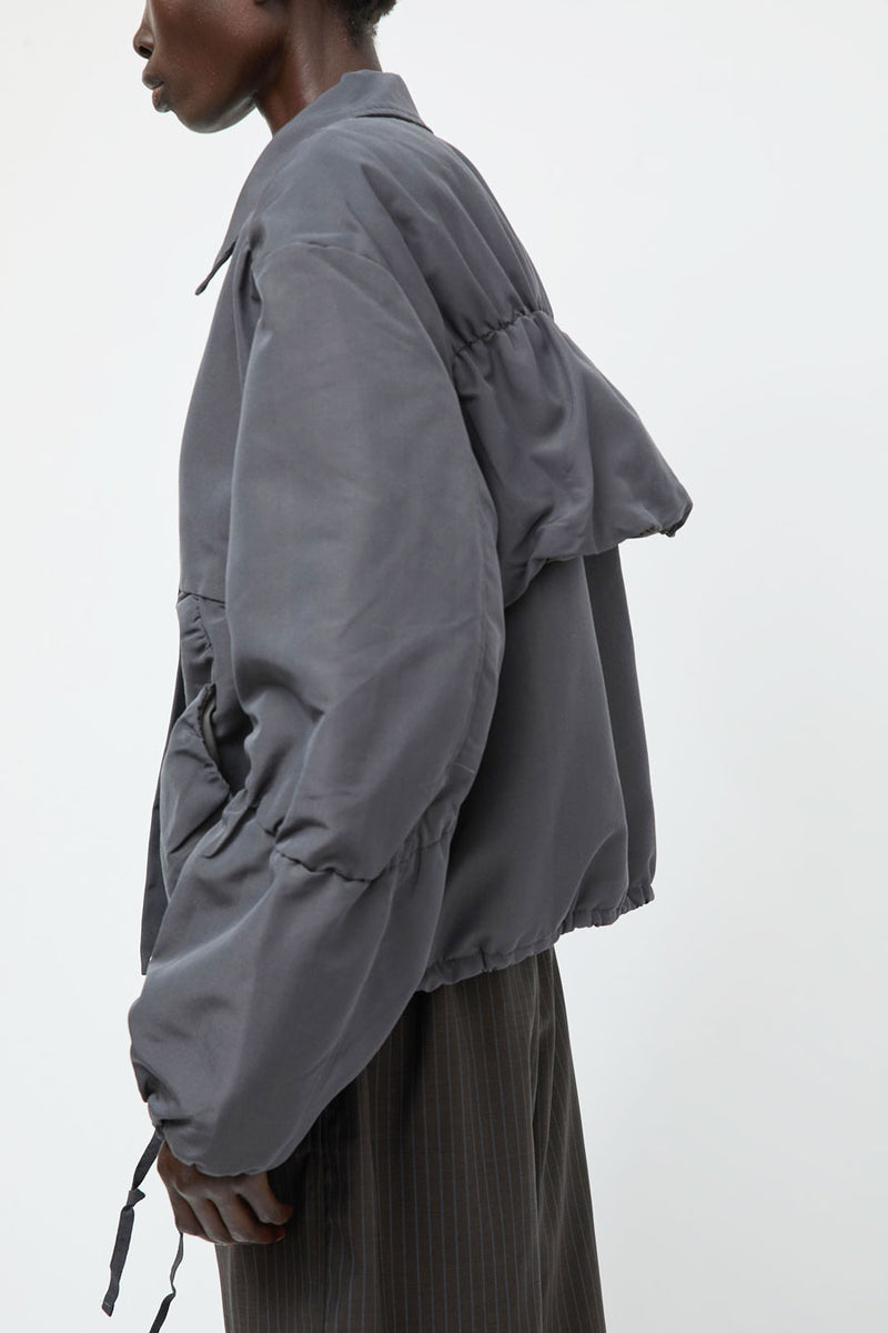 Deiji Studios Gathered Jacket in Slate