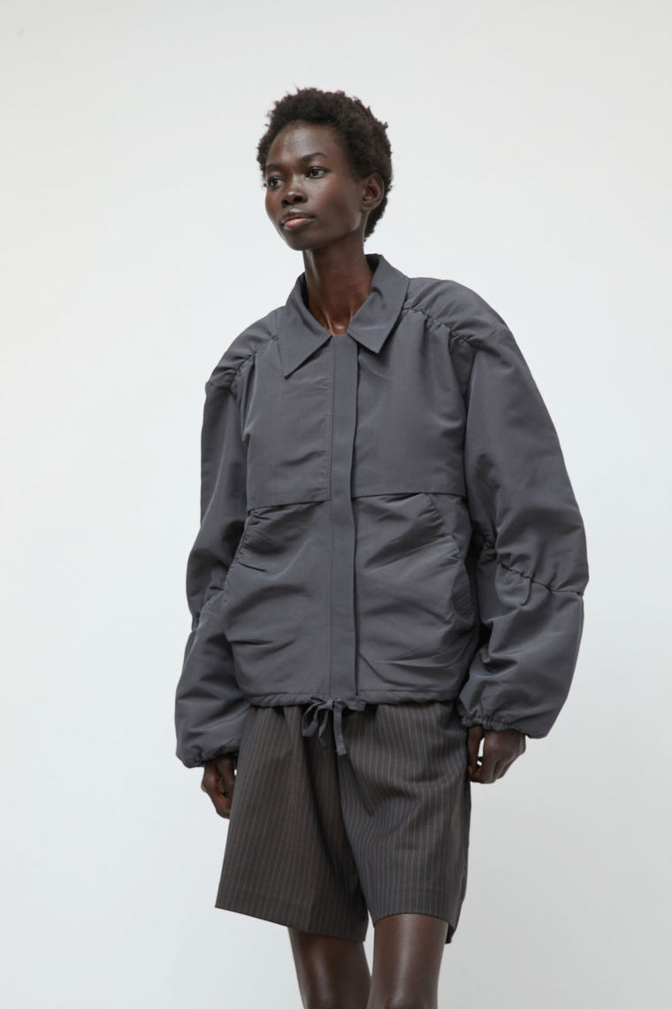 Deiji Studios Gathered Jacket in Slate