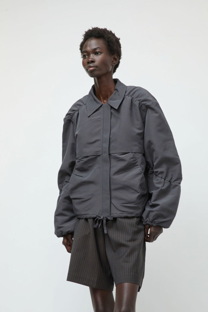 Deiji Studios Gathered Jacket in Slate