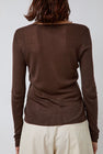 Deiji Studios Knitted Top in Dark Brown