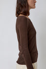 Deiji Studios Knitted Top in Dark Brown
