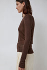 Deiji Studios Knitted Top in Dark Brown