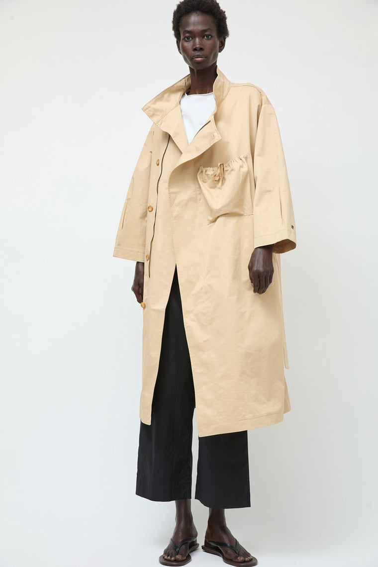 Deiji Studios Longline Jacket in Beige
