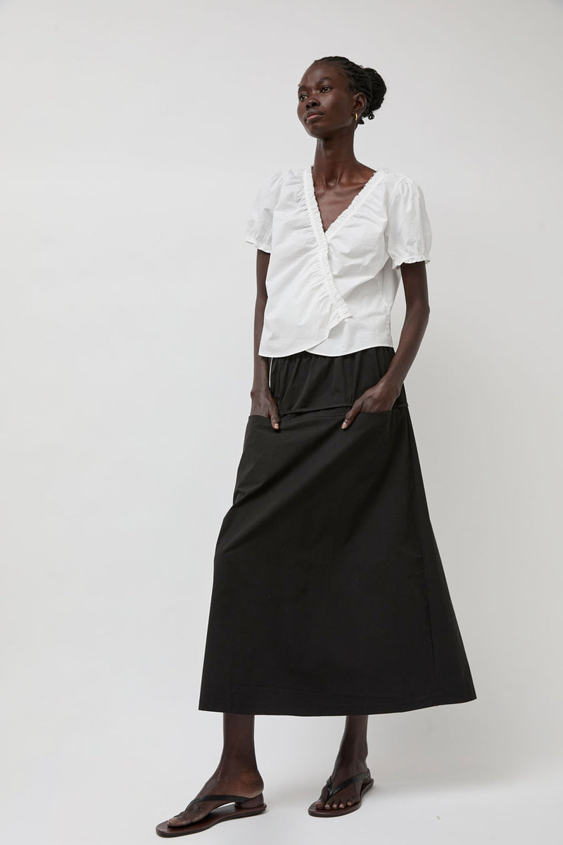 Deiji Studios Loop Pocket Skirt in Black