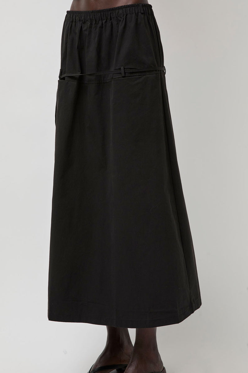 Deiji Studios Loop Pocket Skirt in Black