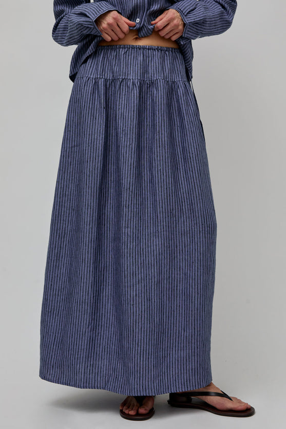 Deiji Studios Maxi Skirt in Azure Stripe – No.6 Store