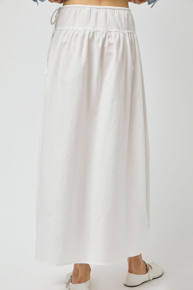 Deiji Studios Maxi Skirt in White Texture