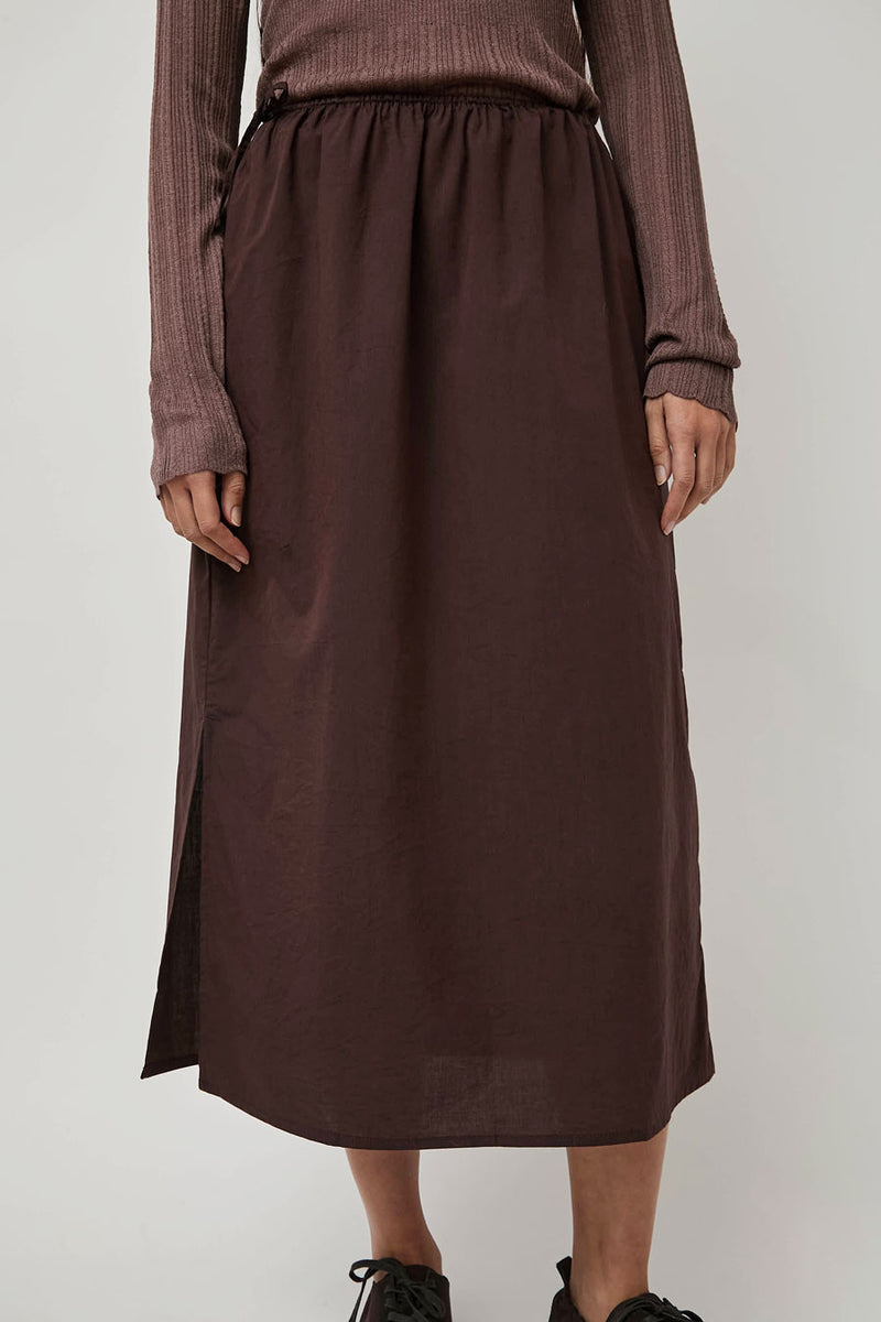 Deiji Studios Mid Day Skirt in Umber